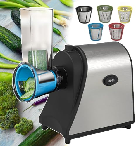 250W Electric Potato Grater - Electric Potato Slicer for Commercial - Professional Salad Mixer - Chopped Blade, Fine/Coarse Shredder, Thick/Thin Slicer - For Veggies,Cheeses,Broccoli