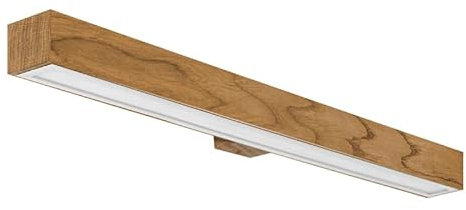 LED Wood Spiegelleuchte Bad aus Eichenholz 90 cm - Handgefertigte Wandleuchte Innen Holz - Wandlampe Badezimmer, Schlafzimmer und Flur - Spiegel Lampe Wand 36 W 2500 Lm Neutralweiß Licht 4000 K