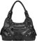 YFGBCX Tragetasche aus Kunstleder, Hobo-Tasche mit mehreren Taschen und Nieten-Design, trendige Punk-Nieten-Umhängetasche, Arbeitstasche, Schwarz