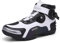Stivali da moto leggeri da uomo, stivali da moto da uomo impermeabili, scarpe da moto da strada, scarpe da motociclista da cross e scarpe da corsa sportive(White,37 EU)