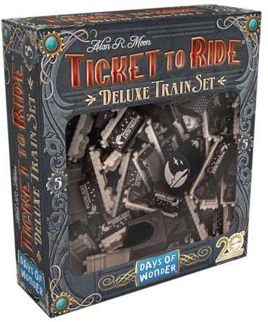 Days of Wonder, Zug um Zug – Deluxe Train Sets, 1 Set in Schwarz, Erweiterung, Familienspiel, Brettspiel, 2-5 Spieler, Ab 8+ Jahren, 30 Minuten, Sprachneutral