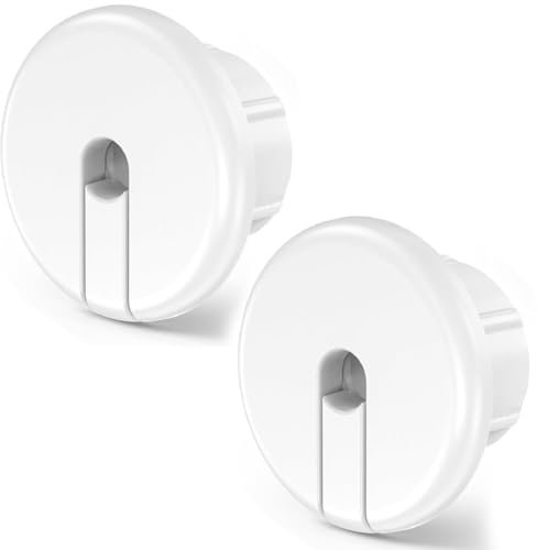 Cable Grommet Wall, 2 PCS Cable Wall Grommet, Cable Bushing for 1 Inch Wall Hole, Wall Through Adapter, Grommet for Cable Adapter Feed-Through Desk Table Furniture Wire Hole (White)