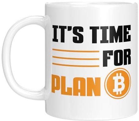 Lustige Crypto Tasse mit Spruch: It's Time for Plan ₿ | Bitcoin Tasse | Geschenkidee Crypto Miner und Bitcoin Enthusiasten | Kaffeebecher 330 ml