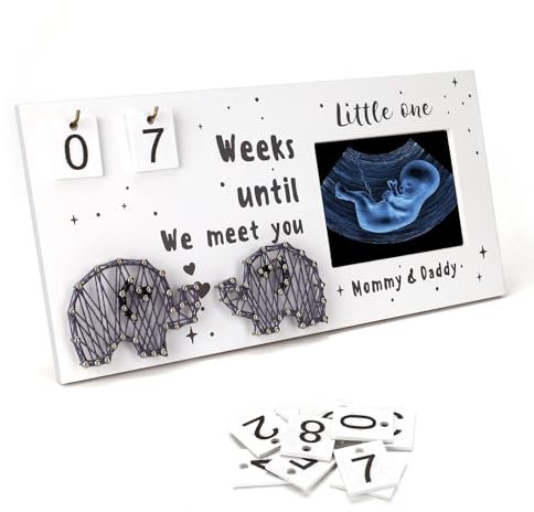 Sonogramm Bilderrahmen Ultraschall-Bilderrahmen für 10,2 x 7,6 cm Ultraschallfoto, Babysonogramm-Fotoalbum, Ultraschallrahmen für werdende Mütter (Weiß)