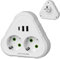 Anluomafuy Multiprise Electrique (10A/2500W), Multiprise 2 Prises avec 2 Ports USB, 1Type-C, Bloc Multiprise Parafoudre et Surtension, Extension de Prise d'alimentation Sécurisée (Blanc)