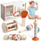 Musikinstrumente für Kinder, 5-Teiliges Montessori Musikinstrumente für Babys, Baby Musikspielzeug, Percussion Set Mit Maracas, Trompete, Kastagnetten, Geburtstagsgeschenk für Kinder von 1-3 Jahren