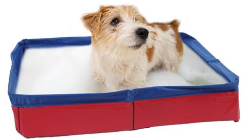 PVC Foldable Pet Swimming Pool, 50×50cm Summer Cooling Cat & Dog Pool, Non-Inflatable Dog Paddling Pool, Bath Tub for Small-Bodied Pet for Backyard Fun Bath Use