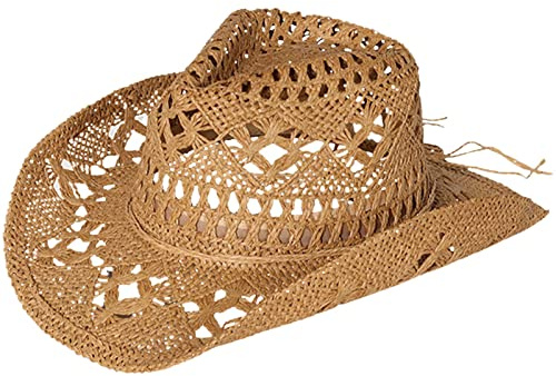 Generisch Costume de cowboy fille casual casquette large soleil chapeau de paille pour femmes hommes bottes de cowboy rouge