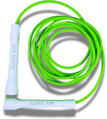 Elevate Rope Corda per saltare professionale - Corda per saltare regolabile da 3 m, in PVC da 5 mm con anima in nylon per Cardio, Double Unders e Crossfit - Corda per saltare resistente adatta per