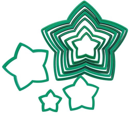 TRIXES 3D Weihnachtsbaum-Ausstechformen-Set – Stapelbare festliche Keks- & Plätzchenformen – Festliches Backzubehör