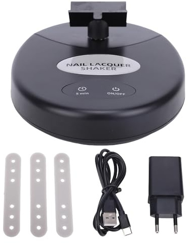 Yanmis Nagellack-Shaker, Nagellack-Mixer, 5600 U/min, Lackflaschen-Schüttelmaschine mit Timer für Nagelkunst (EU-Stecker)