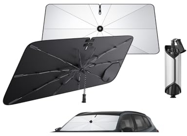 ECOZEN Sonnenschutz Auto Frontscheibe Innen BMW X3 G01 X4 G02 iX3 2019-2025 Faltbar Maßgefertigte Sonnenblende Vorne Auto Sonnenschirm Selbsthaftend Windschutzscheibe Sommer BMW X3/X4 Zubehör
