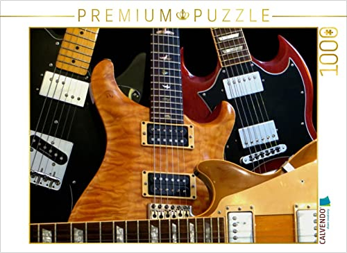CALVENDO Puzzle Legendäre Rockgitarren 1000 Teile Puzzle quer | Lege-Größe cm Foto-Puzzle für glückliche Stunden