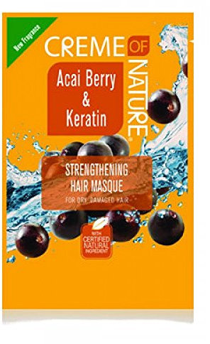 Crème Of Nature Acai Berry and Keratin Strengthening Hair Masque, 1.75 oz, White,51 g (Pack of 1)