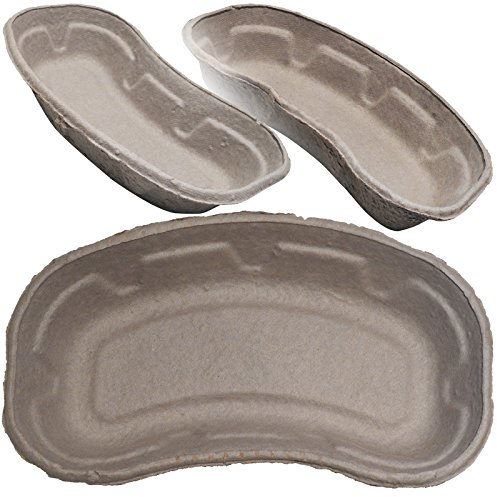 Disposable Cardboard 700ml Medical Surgical Waste Pulp Kidney Sick Dish Tray Bowls - 20 Pack