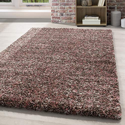 HomebyHome Shaggy Teppich Wohnzimmer 120 x 170 cm - Hochflor Wohnzimmerteppich Mehrfarbig Extra Weich und Flauschig - Langflor Teppiche für Schlafzimmer, Küche, Flur - Carpet, Halı, Kilim