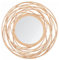 Einzigartiger Wandspiegel aus Rattan mit rundem Rahmen beige ø75 cm Burgis