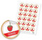 itenga 24x Sticker Aufkleber Erdbeere Marmelade Konfitüre Likör Etikett für Einmachgläser Weckgläser