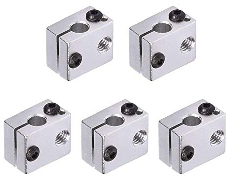 Saipor 5pcs Aluminium Heizblock Heat Block Extruder Hotend V6 Heizung Block | V6 Heizblock 3D-Drucker Zubehör für MK7 MK8 3D Drucker Heizblock