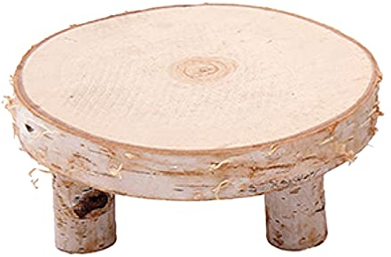 Amosfun Wood Cake Stand Candle Holder Large Wood Slices Serving Trays for Table Centerpiece Wedding Cake and Cheese Board
