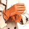 MGGM collection Herren Lederhandschuhe Touchscreen Kaschmir gefüttert,bräunen,M