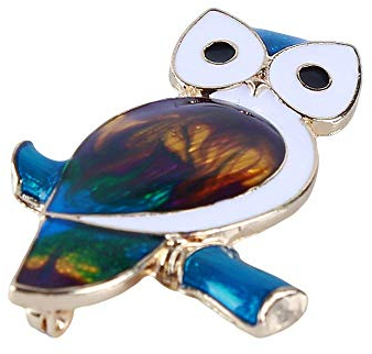 Retro Tier Eule Brosche Pins Schmuck Kleidung Taschen Rucksäcke Capel Jacke Abzeichen Zubehör, blau bequem und praktisch