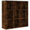vidaXL Bücherschrank, Bücherregal mit viel Stauraum, Büroschrank für Schlafzimmer Wohnzimmer Büro, Aktenschrank Schrank Raumteiler, Räuchereiche