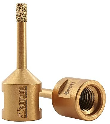 SHDIATOOL Diamond Core Drill Bits 6MMx2 Chamfer Milling Bits and SDS Plus Adapter for Porcelain Tile Marble Ceramic Granite Brick