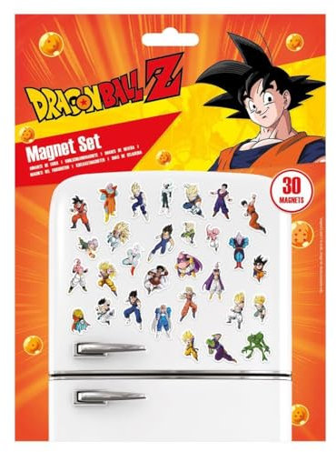 Dragon Ball Z Magneti da Frigo Misura Confezione 30 (Taglia Unica) (Multicolore)