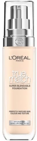 L'Oréal Paris Make up, Flüssige Foundation mit Hyaluron und Aloe Vera, True Match Make-Up, Nr. 0.D/0.W, 30 ml