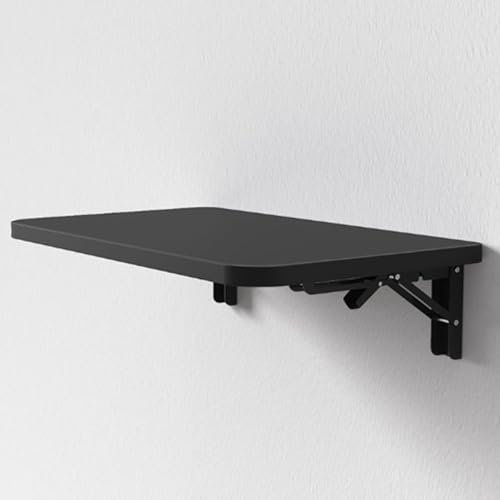 Klappbarer Wandtisch mit Klappblatt wandklapptisch Wandklapptisch Schreibtisch Wandschreibtischan der Wand montierter Klappbarer Wandschreibtisch für kleinen Raum Büro Zuhause Küche(Black,40*60cm/16*2