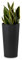 HowHomely Blumentopf Gross Hoch 37 cm mit Pflanzkübel Einsatz 20 cm Durchmesser - Schwarz Pflanzkübel Groß aus Kunststoff für Deko Wohnzimmer Garten oder Terrasse