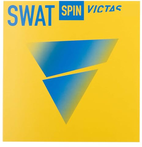 VICTAS MAX 200140 - Goma para tenis de mesa, tensión giratoria, respaldo suave, giro Swat, color negro