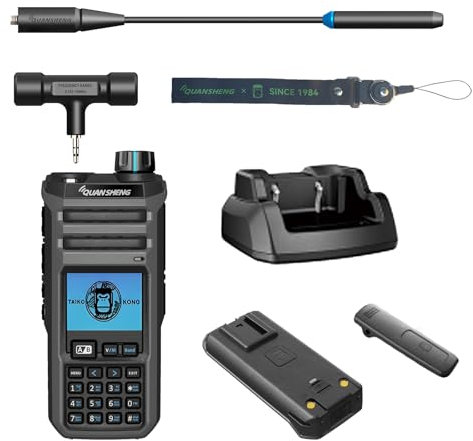 HYSHIKRA QUANSHENG TK-11 10W VHF/UHF Walkie Talkie 2500mAh Batter Support Full-Band Receive and Multi-Band Transmit NOAA Spectrum Analyzer Dual Type-C Charging