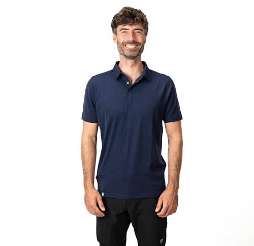 ALPIN LOACKER Coolmax Kortärmad Merinoull T-shirt för män, 150 g/m2, svettsäker, andningsbar T-shirt