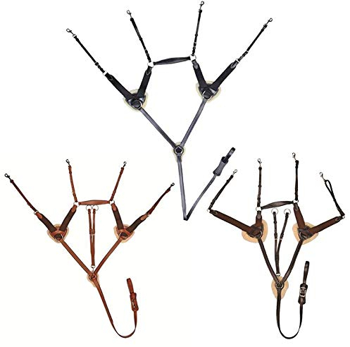 HKM Sports Equipment Vorderzeug mit Martingal, unterlegt mit Lammfell, London braun, Pony Vorderzeug-4154 S