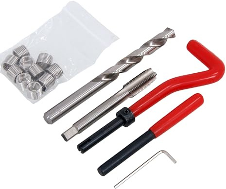 Neilsen CT2745-15pc M10 Thread Repair Kit with Break Pin Tool, Twist Drill and Tap for Restoring Damaged Threads