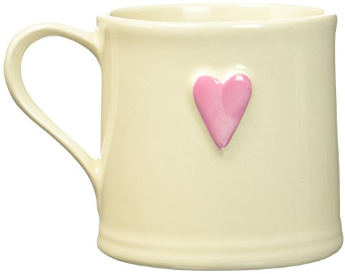 Deliverance County Stoneware Large Mug Heart, Pink