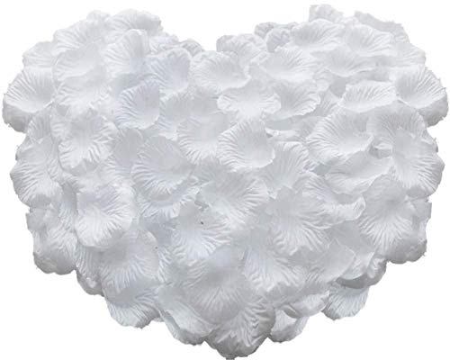 300pcs Snow White Silk Rose Petals Mother’S Day Wedding Confetti Anniversary Table Decorations Christening Flowers Scatter
