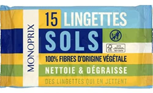 Monoprix Lingettes sols - Le paquet de 15