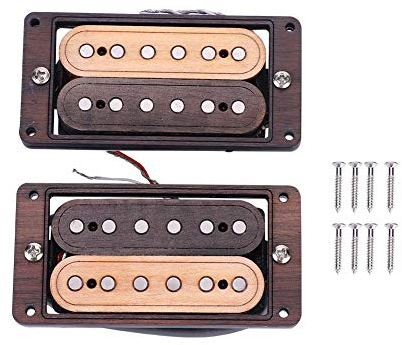 Dilwe Holz Magnet Hals Brücke Humbucker Pickup mit Rahmen für LP SG Gitarre , aufsammeln