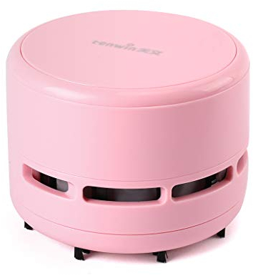 iSuperb Mini Staubsauger Tischstaubsauger Kabellos Klein Handstaubsauger Sweeper Staub Reiniger für Tisch, Zuhause, Büro, Auto/Desktop Vacuum Cleaner/Batterie Nicht Enthalten (Rosa)