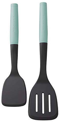 KitchenAid Classic Plastic Turner Set, 2-Piece, Aqua