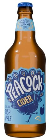 Peacock Quality Apple Cider - 100% Fresh Pressed Apples - Crafted in the UK - 12 x 500ml Bottles - 4.8% ABV