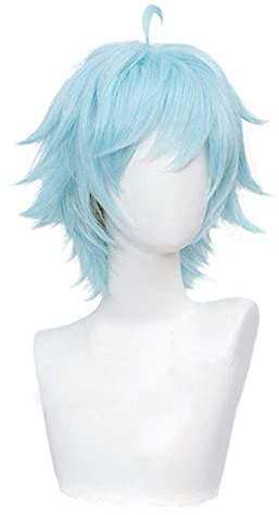 ZLYY Cosplay Perücken Beidou Half Braided Long Straight Brown Girls Synthetic Hair Halloween Karneval Party with Wig Cap Chongyun