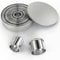 Intirilife Set de 12 emporte-pièces en Argent avec boîte de Rangement -2,2 cm à 10,8cm- Cutter Anneaux Ronds en Acier Inoxydable pour Biscuits Cookie Plätzchen Gebäck Moule à pâtisserie