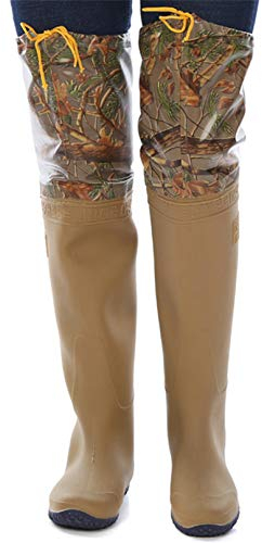 QTDZ Stivali in Gomma da Pesca in PVC/Nylon con Movimento All'aperto, Stivali da Caccia Antiscivolo Impermeabili per Uomo E Donna Taglia 36-45 Stivali da Caccia Ultra Leggeri da Pesca,Giallo,38 EU