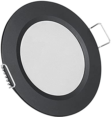 acegoo Einbauleuchte LED Einbaustrahler Spot 12V Downlight Flach Lampe Möbeleinbauleuchte für Wohnmobil Boot Wohnwagen Küche Bad Möbel Schrank, 3000K Schwarz 1 Stück