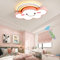 Deckenleuchte Kinderlampen Schlafzimmer LED Dimmbar Deckenlampe Moderne Regenbogen Wolke Designer Pendelleuchte Mit Fernbedienung Jungen Mädchen Deko Lampen für Esszimmer Esstisch Flur Decke Lampen