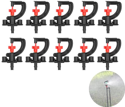 Rociador de Boquilla de refracción, 10 boquillas de pulverización de refracción Tipo G aspersor de riego de Boquilla giratoria Micro para Invernadero